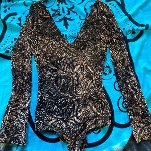 Velvet one piece leotard